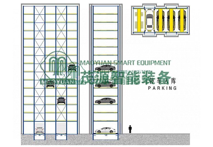 垂直升降-组合梳齿塔库